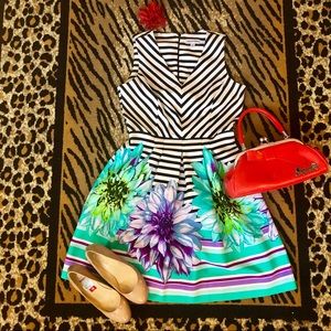 Shelby and Palmer EUC striped and floral dress 👗